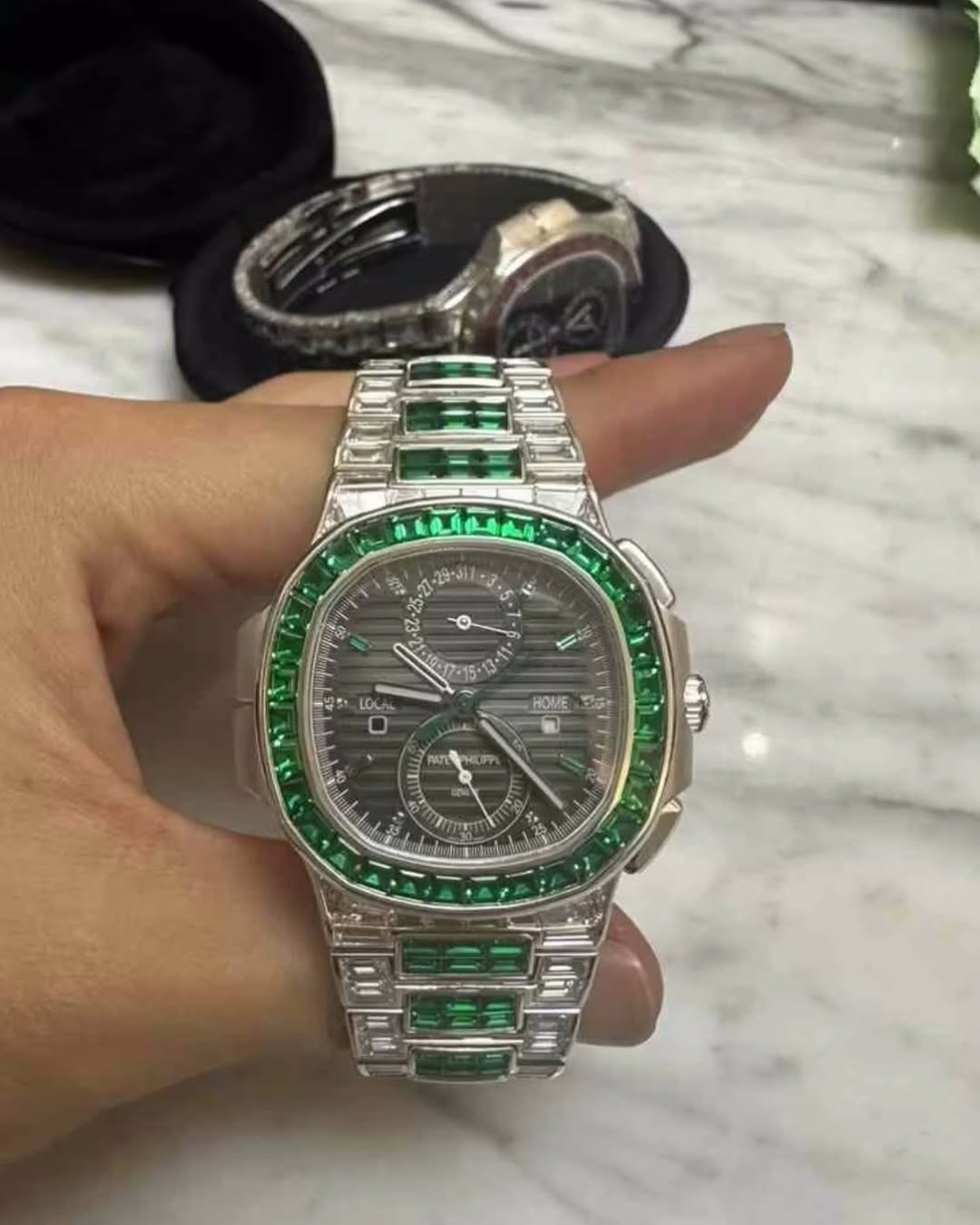 patek green gem watches 5990