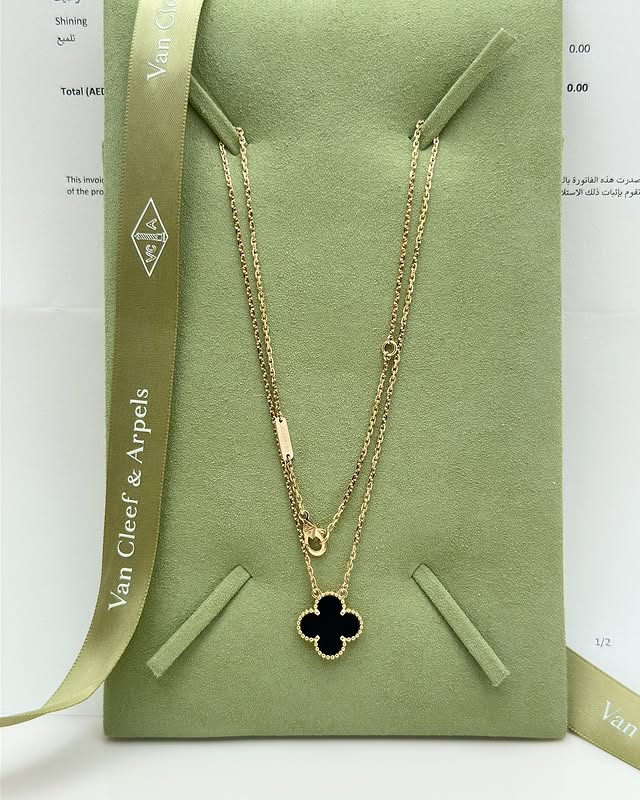 van cleef 18k gold necklace