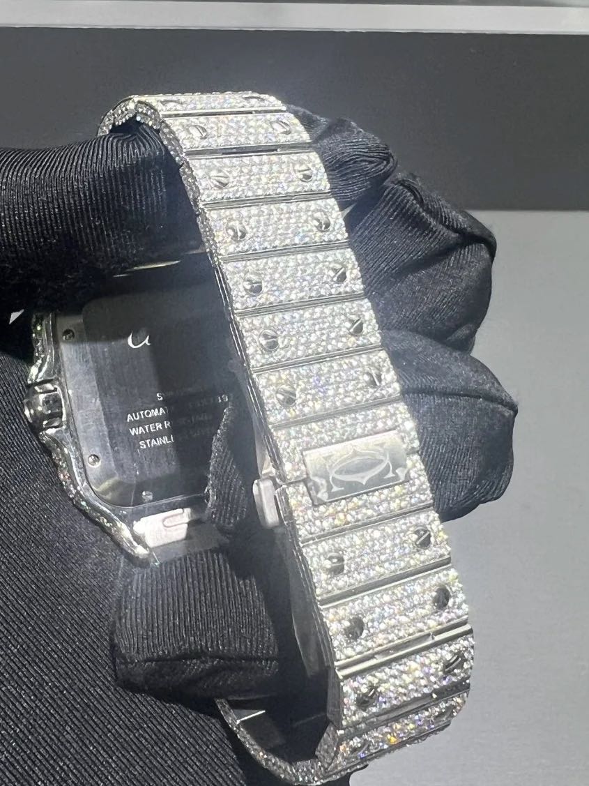 cartier iced out watches for men