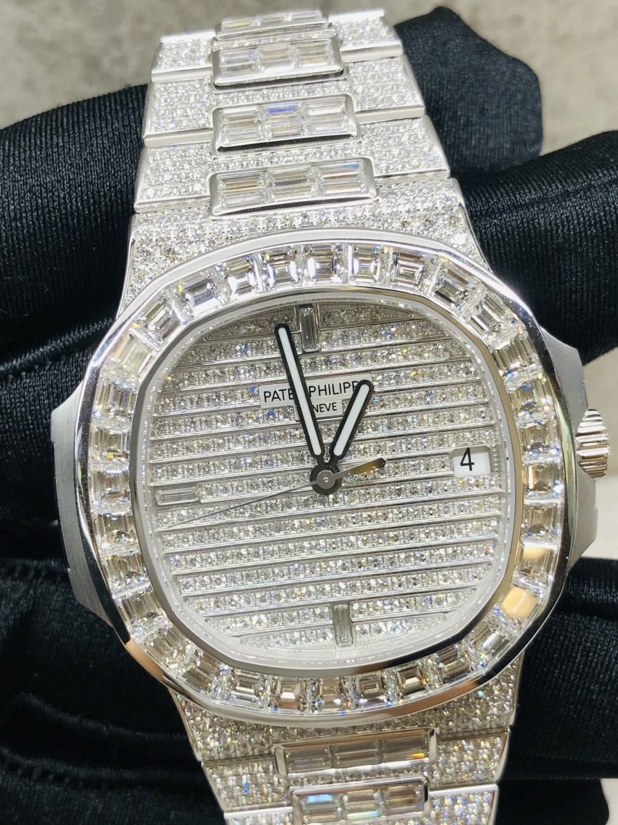 patek iced out watches full diamond